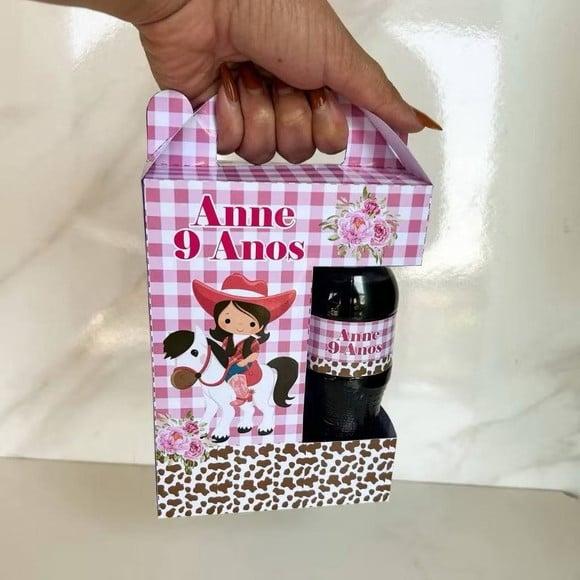 Maletinha Porta Refri Personalizada Boiadeira Lembrancinhas