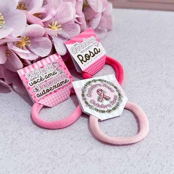 Lembrancinhas Mimos Outubro Rosa Tag + Xuxinha Mimos