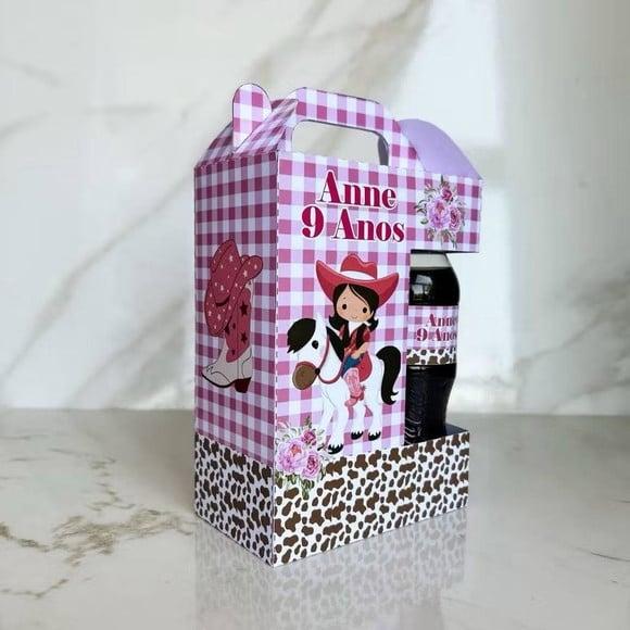 Maletinha Porta Refri Personalizada Boiadeira Lembrancinhas