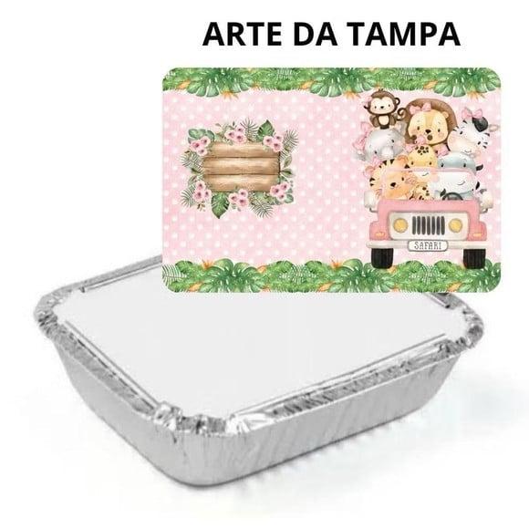 Marmitinha Safari Baby Aquarela Menina Personalizada 220g