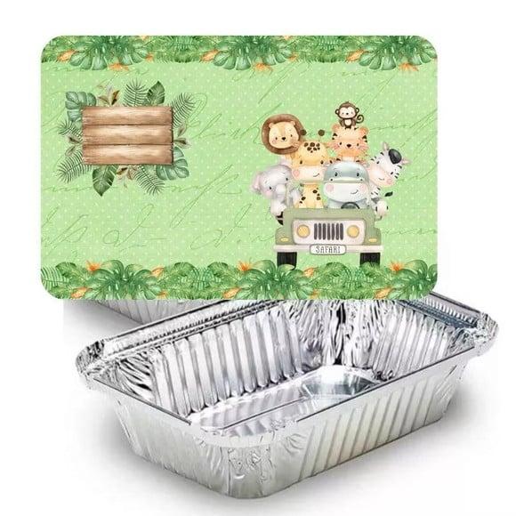 Marmitinha Safari Baby Aquarela Menino Personalizada 220g