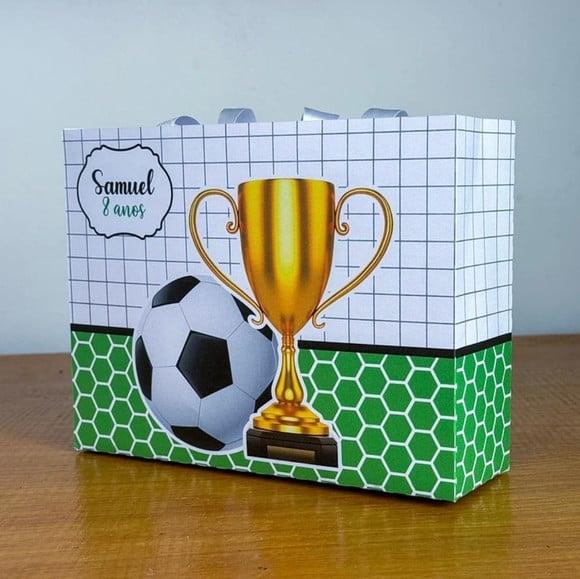 Sacolinha G Personalizada Futebol Lembrancinha Aniversário