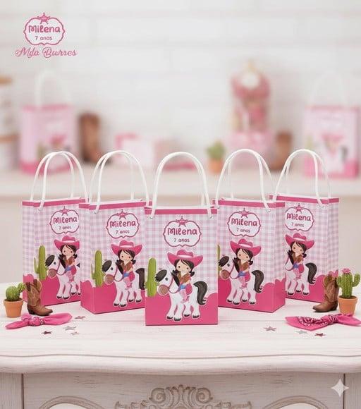 Sacolinha P Vertical Personalizada Boiadeira Lembrancinhas