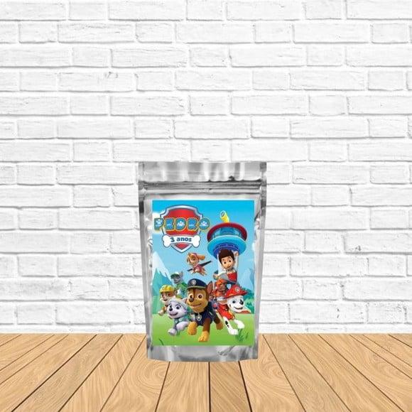Saquinho Metalizado m 12x20 Patrulha Canina Lembrancinha