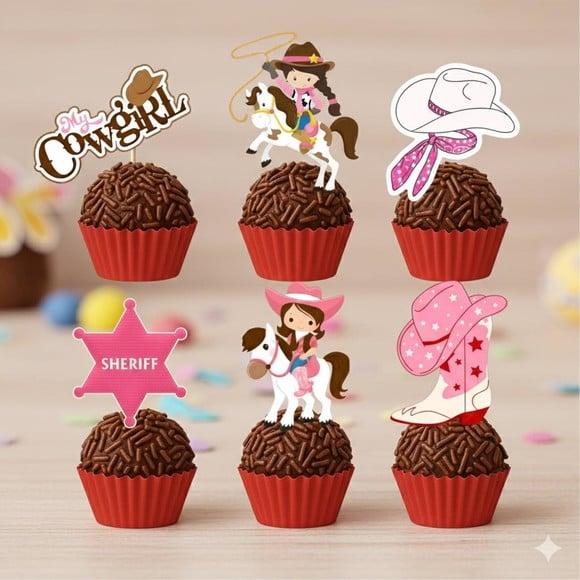 Topper Docinho Boiadeira Cowgirls - 4cm