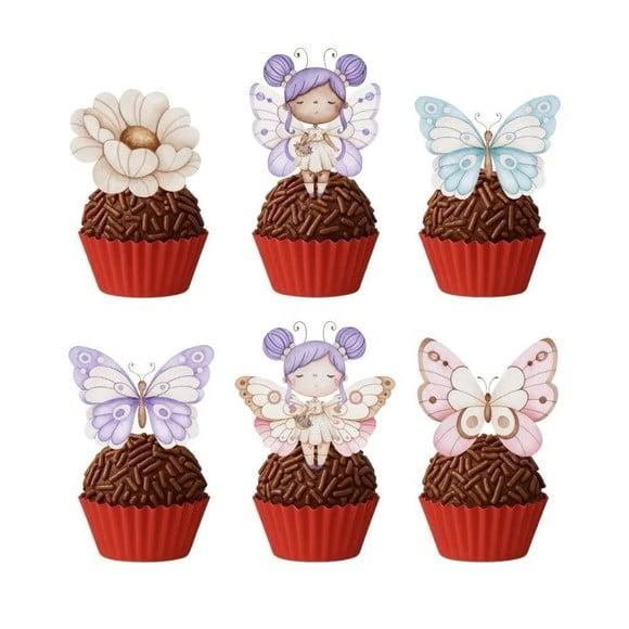 Topper Docinho Jardim das Borboletas - 4cm