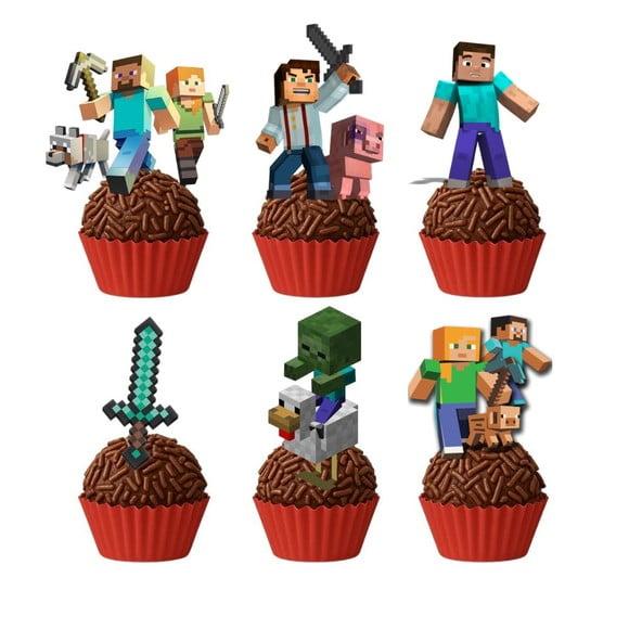 Topper Docinho Minecraft- 4cm