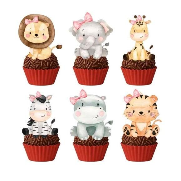 Topper Docinho Safari Menina- 4cm