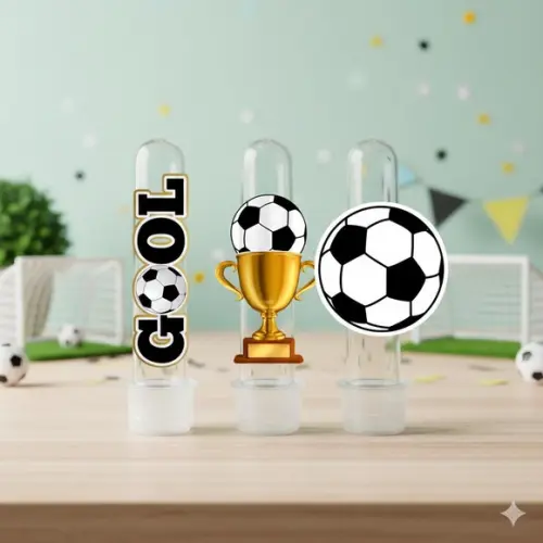 Aplique 8cm para Tubetes Futebol- (para Tubete 13cm)