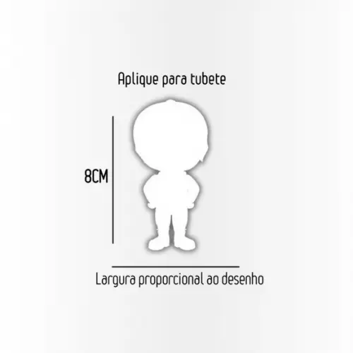 Aplique 8cm para Tubetes Jardim- (para Tubete 13cm)