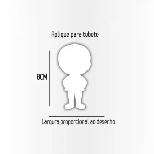 Aplique 8cm para Tubetes Moana - (para Tubete 13cm)
