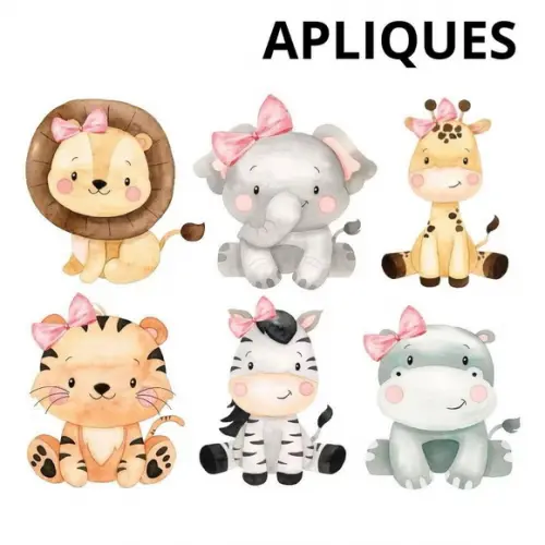 Aplique 8cm para Tubetes Safari Menina (para Tubete de 13cm)