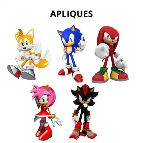 Aplique 8cm para Tubetes Sonic - (para Tubete 13cm)