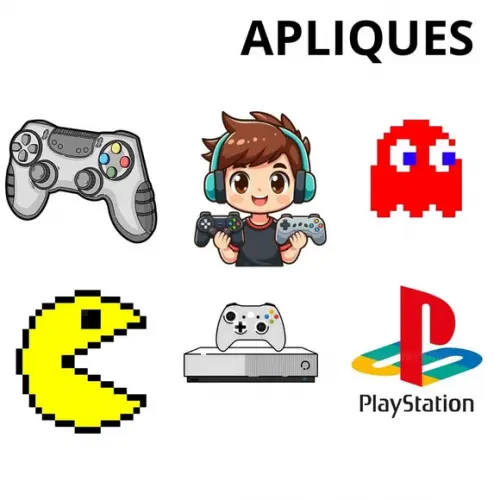 Aplique 8cm para Tubetes Vídeo Game- (para Tubete 13cm)