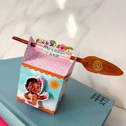 Caixa Canudo 3d Moana Baby