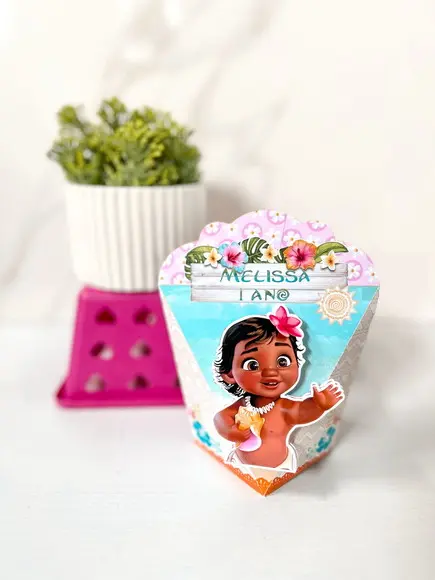 Caixa Coração 3d Moana Baby