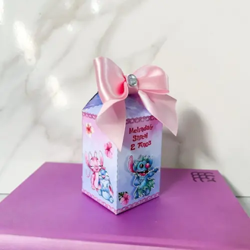 Caixa Milk 3d Stitch e Angel