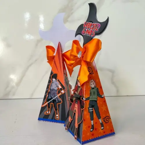Caixa Pirâmide 3d Naruto
