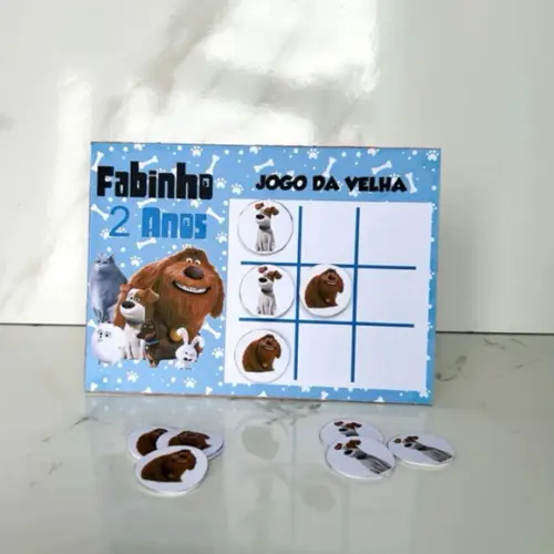 Jogo da Velha - Lembrancinha Pets a Vida Secreta dos Bichos