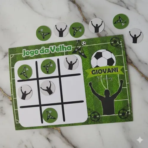 Jogo da Velha Personalizado Futebol Lembrancinha