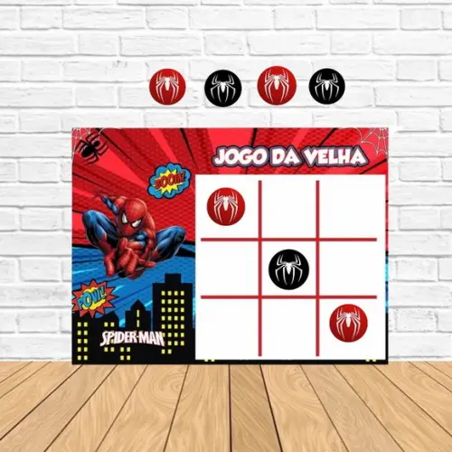 Jogo da Velha Personalizado Homem Aranha Lembrancinha