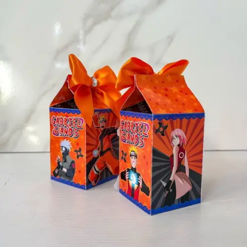 Kit 20 Caixas Lembrancinha Personalizada Naruto