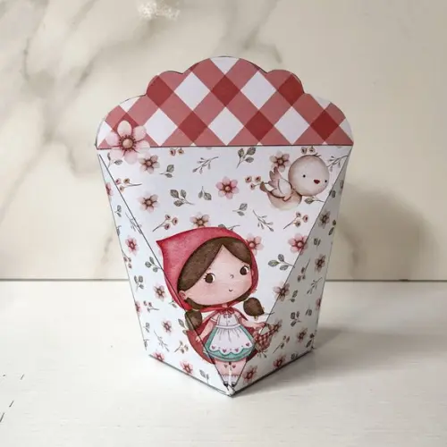 Kit 25 Caixas Personalizadas Chapeuzinho Vermelho Básicas