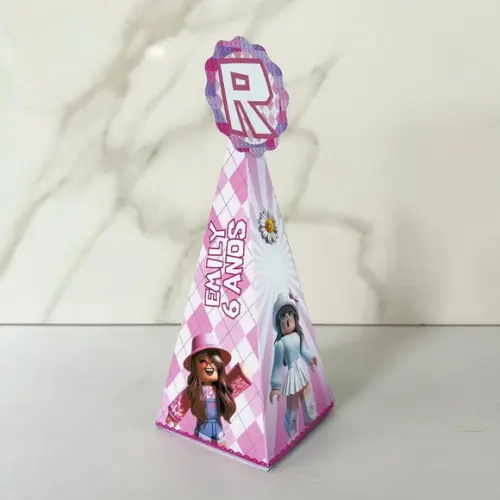 Kit 25 Caixas Personalizadas Roblox Menina Básicas