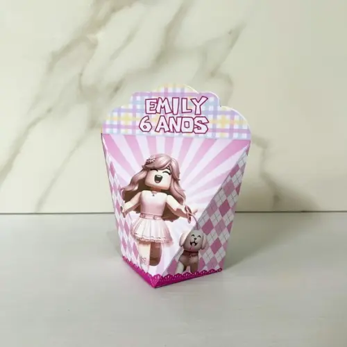 Kit 25 Caixas Personalizadas Roblox Menina Básicas