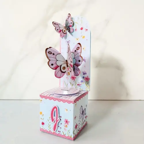 Kit 30 Caixas Personalizadas Jardim das Borboletas Luxo