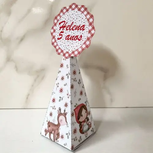 Kit 50 Caixas Personalizadas Chapeuzinho Vermelho Básicas