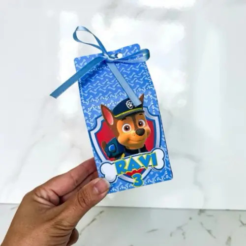 Kit 50 Caixas Personalizadas Patrulha Canina Menino Básicas