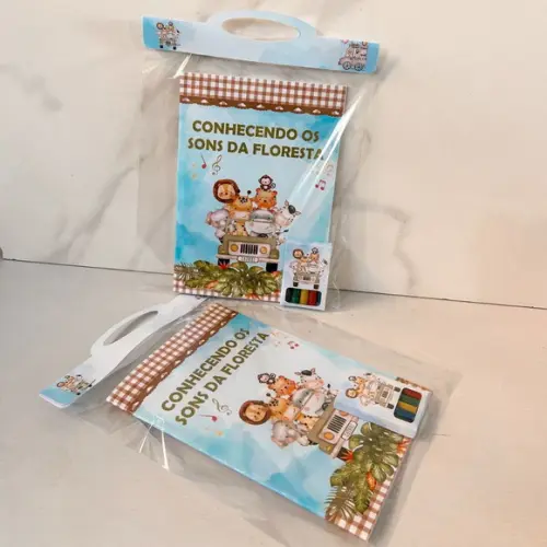 Kit de Colorir Personalizado Safari Baby