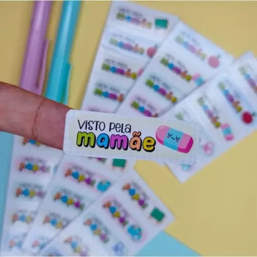 Kit Etiquetas Escolares 100 Unidades Visto pela Mamãe