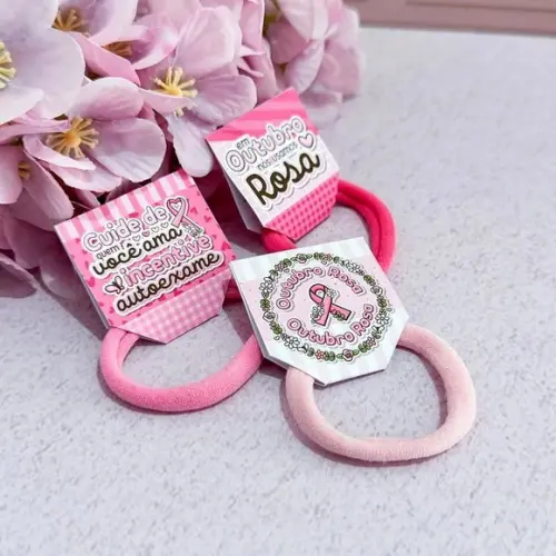 Lembrancinhas Mimos Outubro Rosa Tag + Xuxinha Mimos