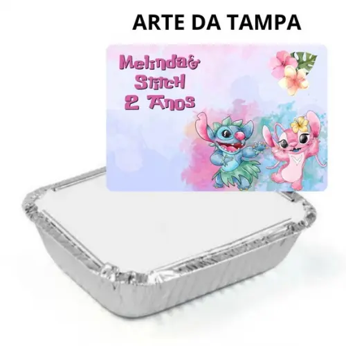 Marmitinha Stitch e Angel Personalizada - 200g