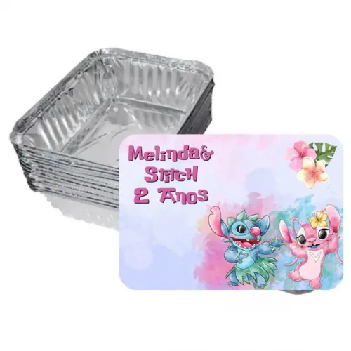Marmitinha Stitch e Angel Personalizada - 200g