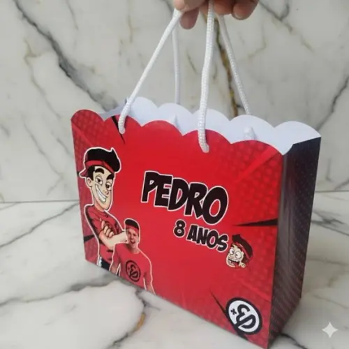 Sacolinha G Personalizada Enaldinho Lembrancinha Aniversário