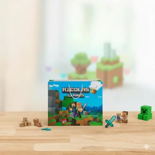 Sacolinha G Personalizada Minecraft Lembrancinhas
