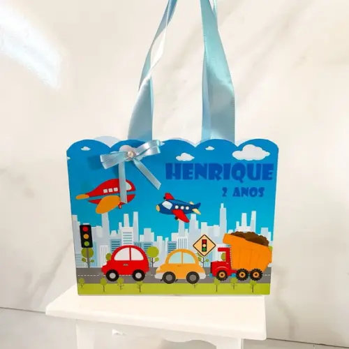Sacolinha Personalizada Carrinhos
