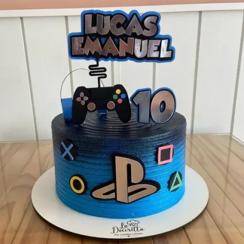 Topo Luxo de Bolo Vídeo Game Personalizado para Festa