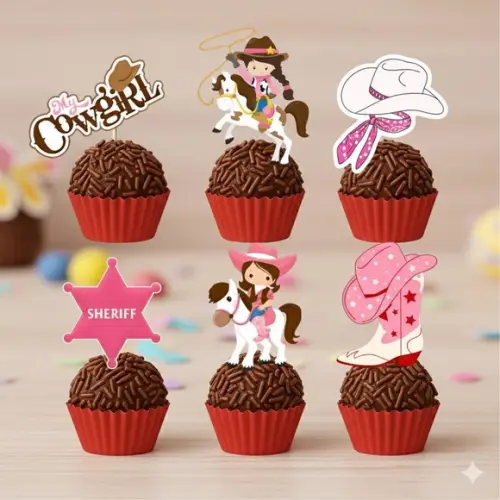 Topper Docinho Boiadeira Cowgirls - 4cm