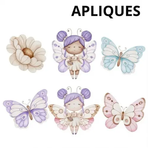 Aplique 8cm para Tubetes Jardim- (para Tubete 13cm)