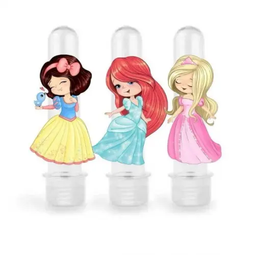 Aplique 8cm para Tubetes Princesas Cute p/ Tubete de 13cm