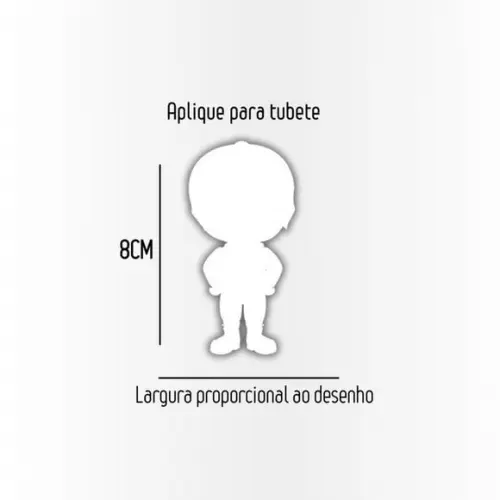 Aplique 8cm para Tubetes Sonic - (para Tubete 13cm)