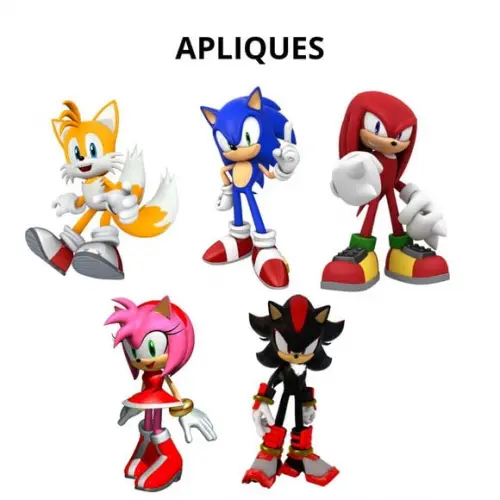 Aplique 8cm para Tubetes Sonic - (para Tubete 13cm)