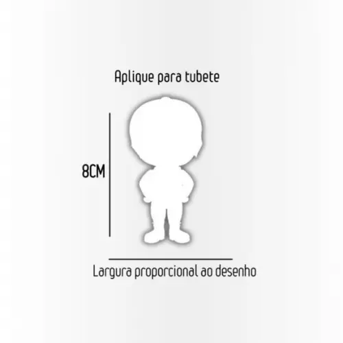 Aplique 8cm para Tubetes Stitch e Angel - (para Tubete 13cm)