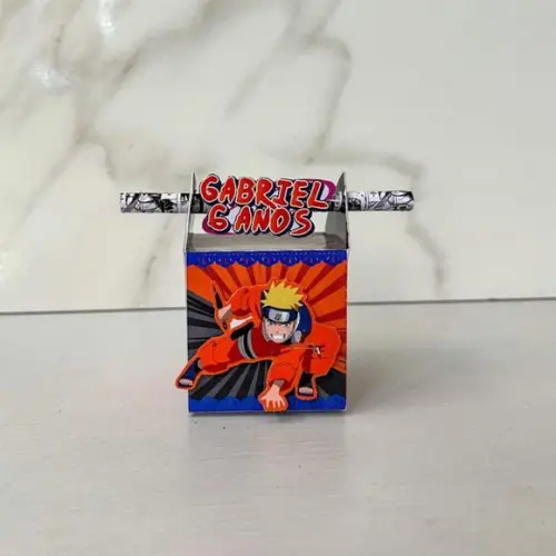 Caixa Canudo 3d Naruto