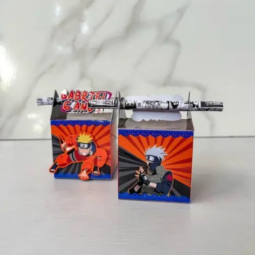 Caixa Canudo 3d Naruto