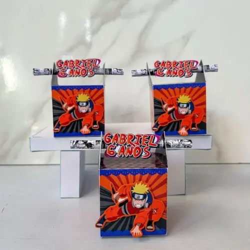 Caixa Canudo 3d Naruto